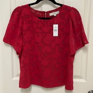 NWT Loft red blouse. Size medium